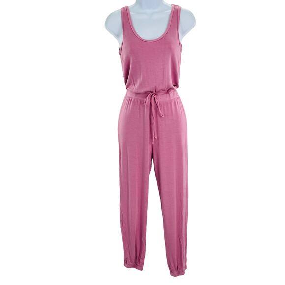Lulu’s Winslet Pink Soft Knit Sleeveless Romper Barbiecore Jumpsuit XS NWT - Picture 2 of 12